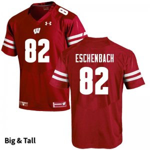 Men's Wisconsin Badgers NCAA #82 Jack Eschenbach Red Authentic Under Armour Big & Tall Stitched College Football Jersey TR31Y81FF